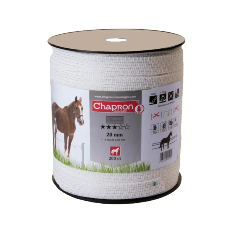 Ruban 20mm --- - CHAPRON - blanc - 200m Promotion Saisonnire