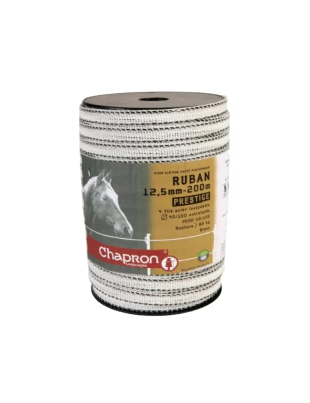 Dernire Chance Ruban prestige 12.5 mm CHAPRON – blanc – 200m