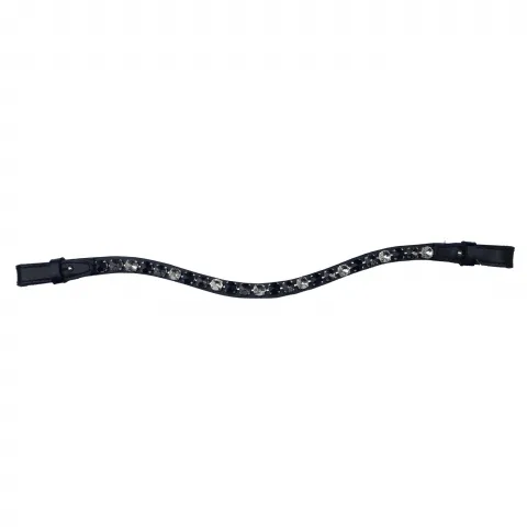 Prix Rduit Frontal Rockstar en cuir avec strass – Jmr Pro – Noir – cheval