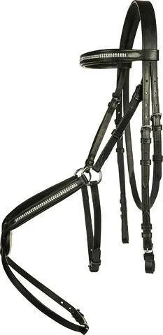 Offre Du Jour Bridon Rebecca HKM muserolle rembourre - Noir - COB (pur sang )