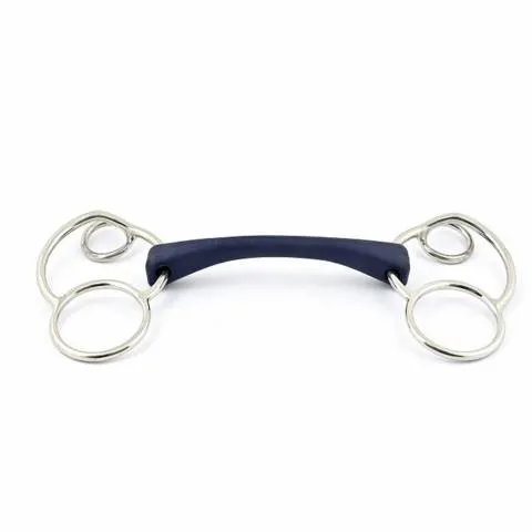 Marque Mors caoutchouc Pessoa droit 3 anneaux - Jump'In - 13,5