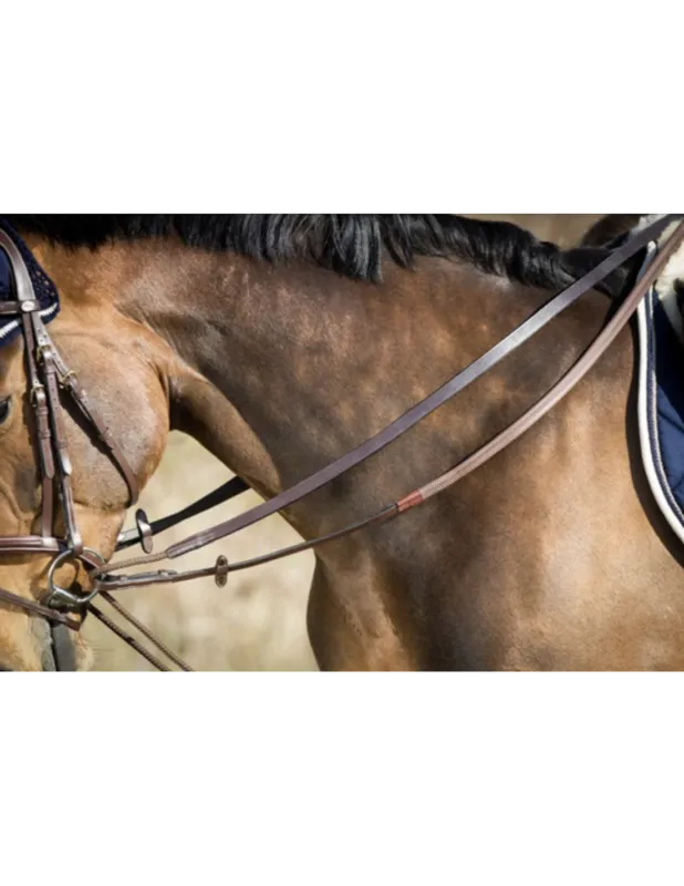 Promotion Rnes Allemandes en cuir + corde - HFI - Noir - Pony