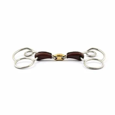 Mors Pessoa allemand avec double brisure recouvert de cuir - Jump'In - 13,5 Meilleure Vente