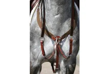 Collier de chasse cuir + lastique gamme Olympia de chez jmr – brun – poney Pas Cher