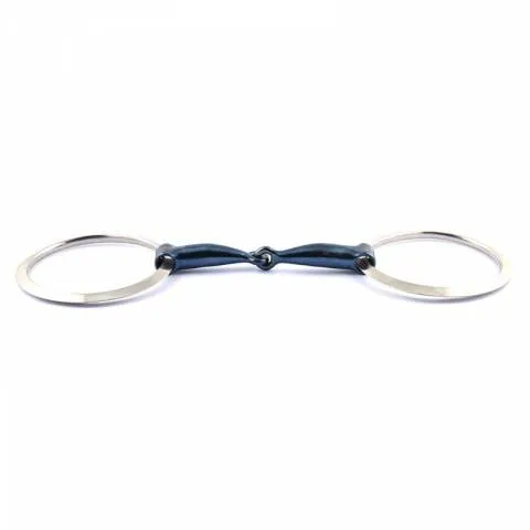 Certifi Mors Blue Steel grands anneaux plats - Jump'in - 125 mm