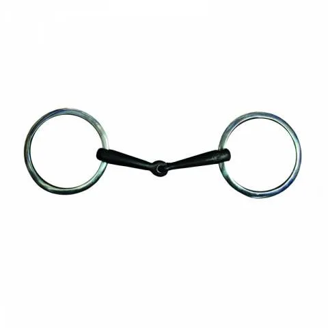 Mors Blue Steel bloqu grands anneaux plats - Jump in - 135 mm Petit Prix