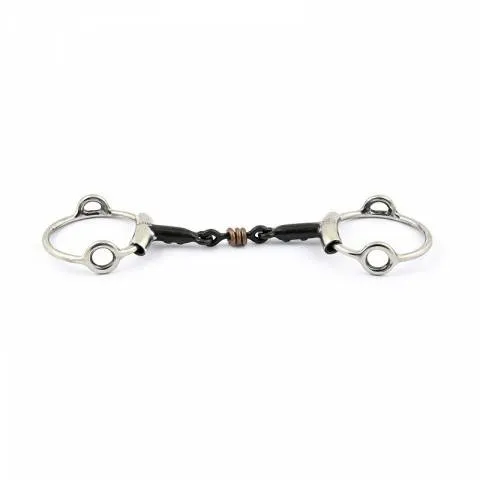 Mors Blue Steel releveur double brisure et incrustation cuivre - Jump'in - 125 mm Marque