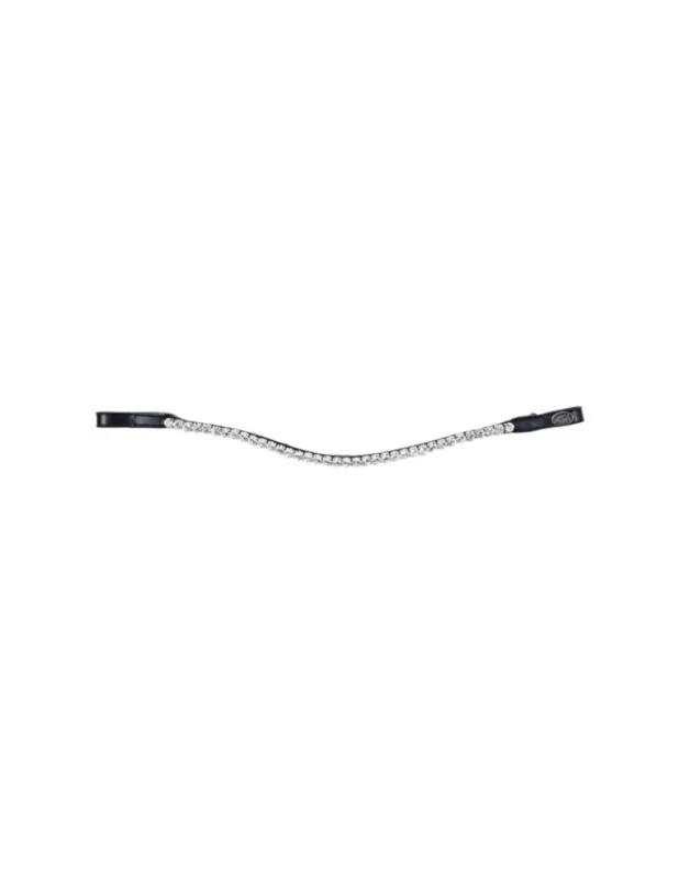 Frontal Droit  Strass – HFI – Noir/Argent – Poney Remise