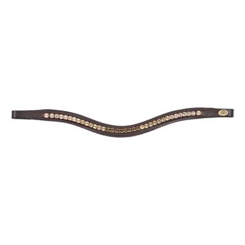 Commande En Gros Frontal rembourr vague strass – Marron/Dor/Beige – Marron/Dor/Beige – Full