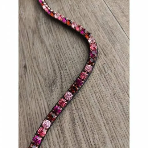 Dernier Modle Frontal avec strass Fine Line – Equine Concept – Rose – Noir – Droit – X-Full
