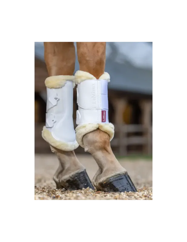 Offre Limite Gutres souples Dressage Mesh Fleece Edged - LeMieux - Naturel/Blanc - M