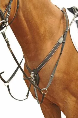 Prix Rduit Collier de chasse avec lastique large - HKM - Noir - Poney