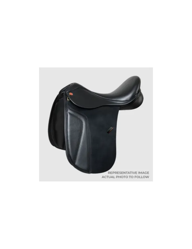 Meilleur Choix Selle R-Series Low Wither Dressage – Kent & Masters – Noir – 17&prime; – Vert
