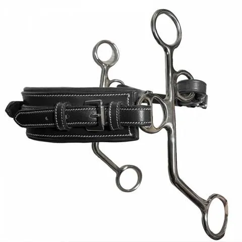 Vente Flash Hackamore cuir branches longues nez rectangle - Jump'in - Cuir havane - Havane