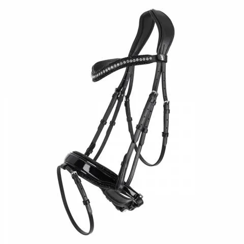 Prix Promo Bridon anatomique Skye - QHP - Cuir avec paillettes - COB