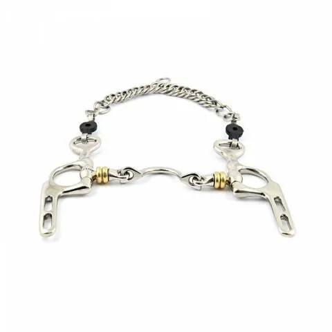 Marque Mors Ashleigh rouleaux avec passage de langue bloqu - Jump'in - 125 mm