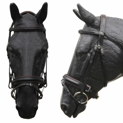 Bridon Quentin JMR avec muserolle croise pull-back – noir/brun – poney Livraison Gratuite