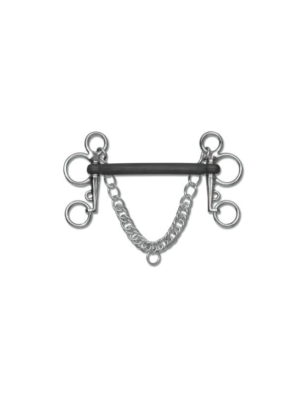 Offre Exclusive Mors Pelham Droit Rigide en caoutchouc - 125 mm