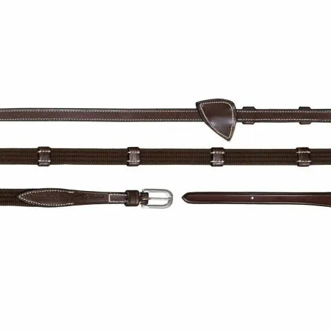 Rnes en tissu 16 mm avec arrtoires Working Collection de chez Dy&rsquo;on – Noir – poney Prix Bas
