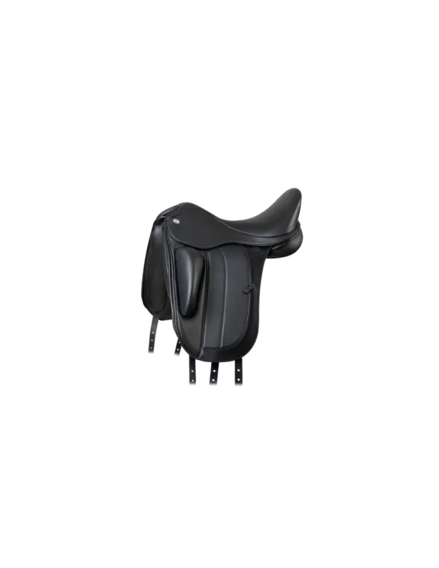 Selle de Dressage Classic Deluxe Low Wither Monoflap – Fairfax – Noir – 17&prime; – Vert Promotion