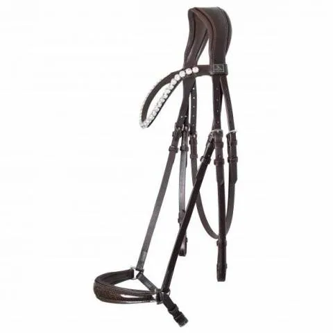 Bridon Mystery Muserolle Allemande – SD Design – Marron – Cheval Paiement Scuris