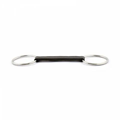 Mors deux anneaux en cuir droit - Jump'in - 125 mm Certifi