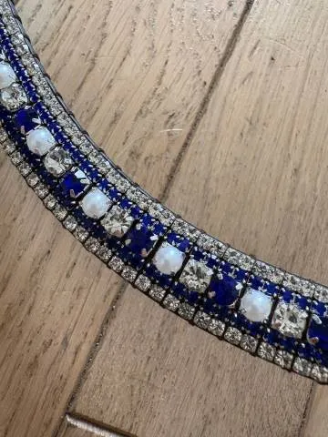 Vente Flash Frontal  strass bleu et blanc – Marron – Vague – Cob