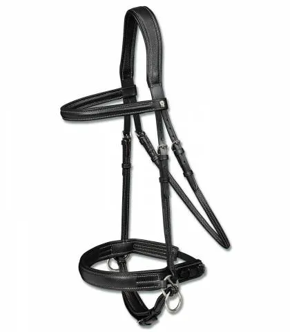 Bridon sans mors Supersoft - Waldhausen - Ttire anatomique - Noir - Poney Meilleure Vente