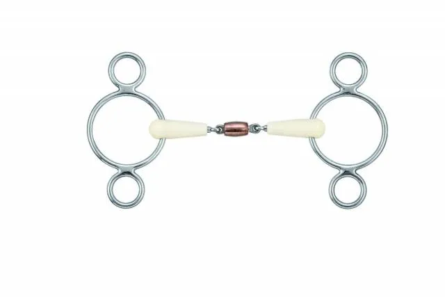 Marque Mors double brisure happy mouth pessoa 3 rings - cuivre - 125 mm