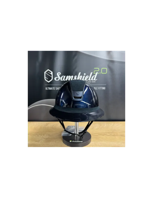 Casque Miss Shield Shadowglossy/Alcantara bleu 2.0 - Samshield - S 52 Bon Plan