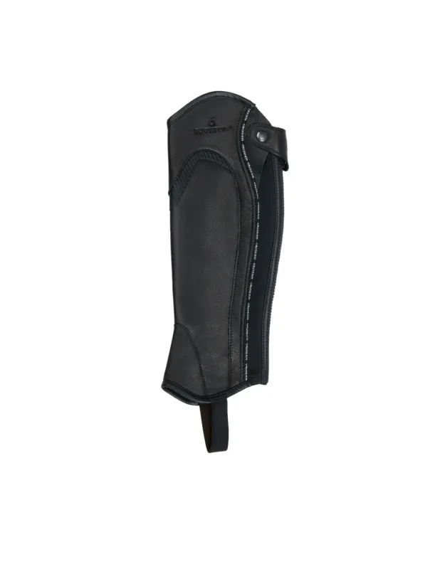 Chaps en cuir avec profil contrast – EQUESTRO – Noir – XXS Livraison Gratuite