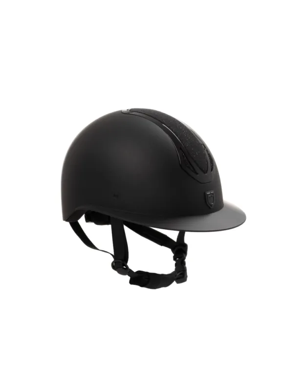Dernier Modle Casque Azael Stone avec visire large et strass – Equestro – XS (49-51 CM)