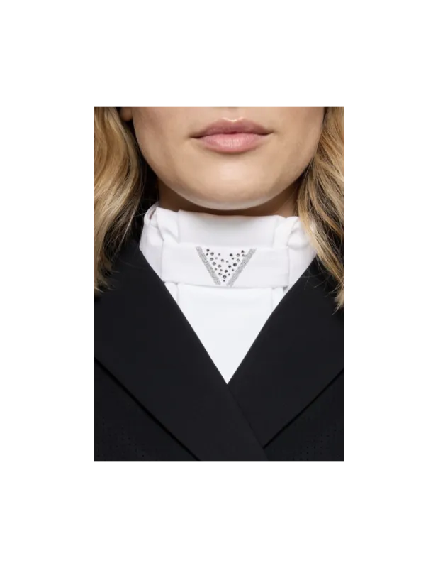 Plastron Crystal Fabric Triangle SS26 - Samshield - Light Chrome - L Certifi