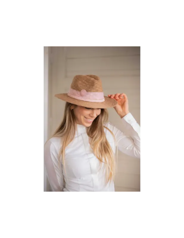 Offre Du Jour Chapeau Rafia – Pnlope – Beige/Rose