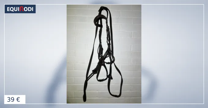 Filet bride bridon cheval muserolle croise bonne tat Solde