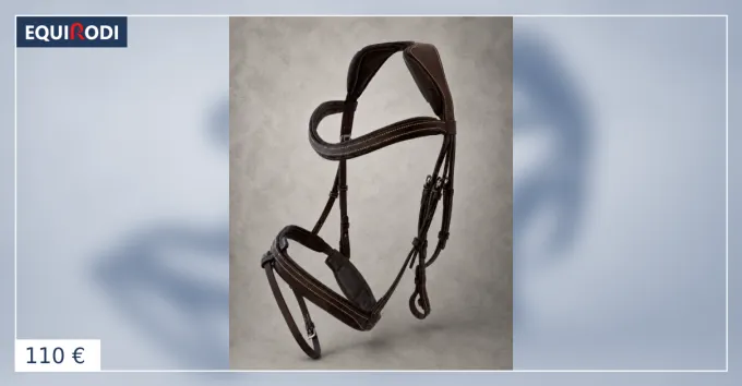 Filet / bridon anatomique style Antares marron full Petit Prix