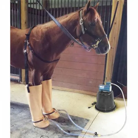 Bottes de balnothrapie pour cheval - Avec compresseur - vinyle - La paire Dernire Chance