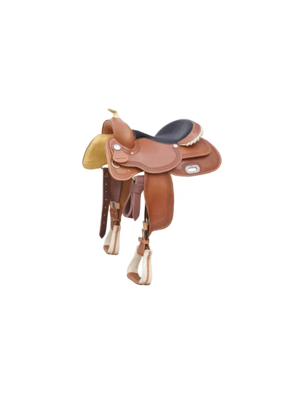 Acheter Direct Selle Western Reining RAWHIDE 2020 – Pool&rsquo;s – Cognac – 15&rsquo;5 – Small Quarter