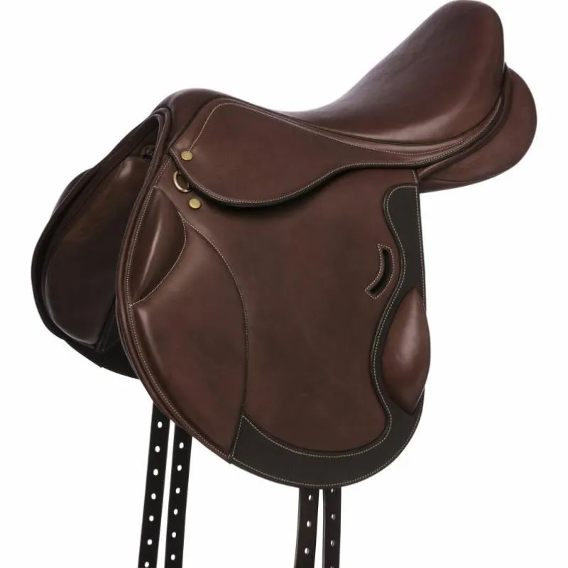 Offre Exclusive ERIC THOMAS - Selle de CROSS Semie Creuse Cuir Grain Doubl FITTER 17 pouces