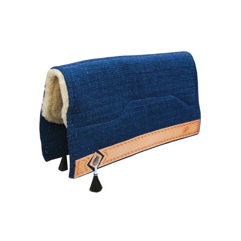 POOL'S - Tapis Western Epais en Laine Navajo et Mouton BLEU ROI Vente Directe