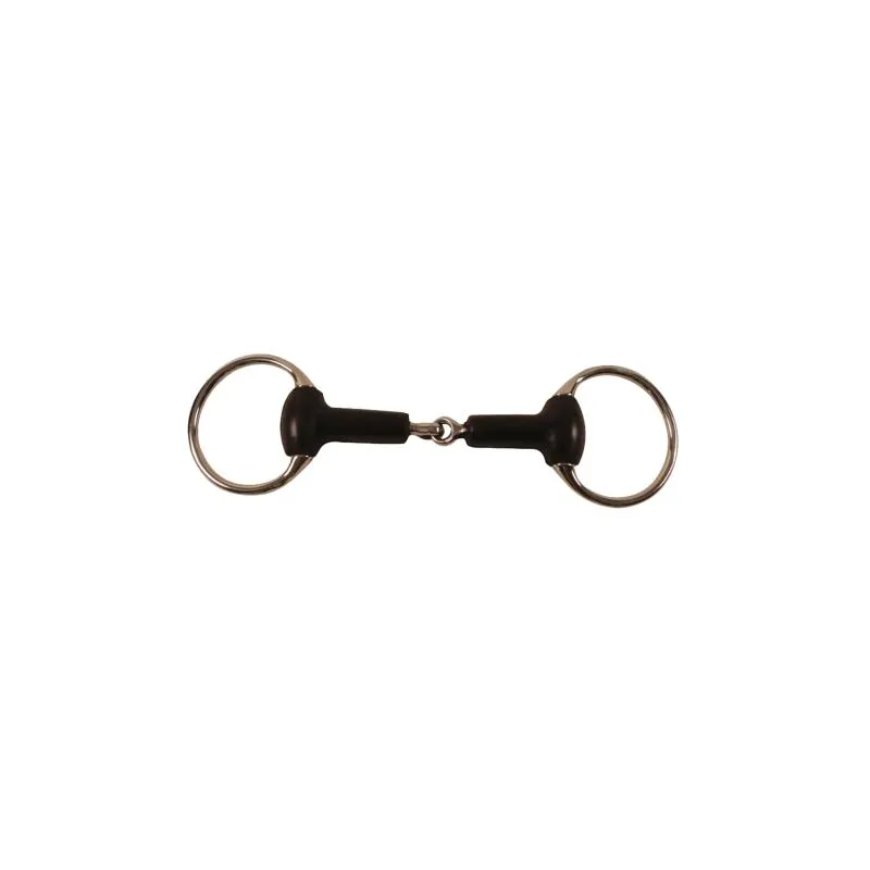 Livraison Express UMBRIA - Mors Inox 2 Anneaux Olives Bris Caoutchouc 125 MM