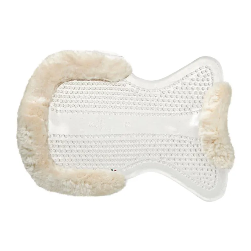 ACAVALLO – Amortisseur de Dos en Gel Bord Mouton ECO WOOL Mouton Naturel / Gel incolore Livraison Express