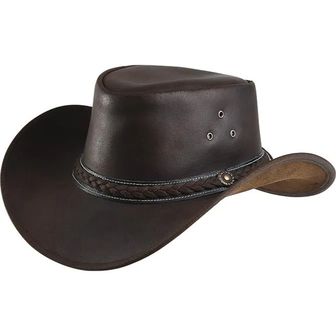 RANDOL'S - Chapeau de randonne rigide en cuir et fil mmoire STYLE S - 55/56 CM Bon Plan