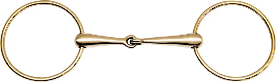 Prix Rduit Mors 2 Grands Anneaux Canons Moyens en Maillechort, FEELING 115 MM