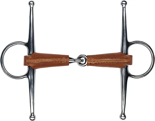 FEELING - Mors aiguilles gros canons creux gains cuir 115 MM en STOCK Vente Directe