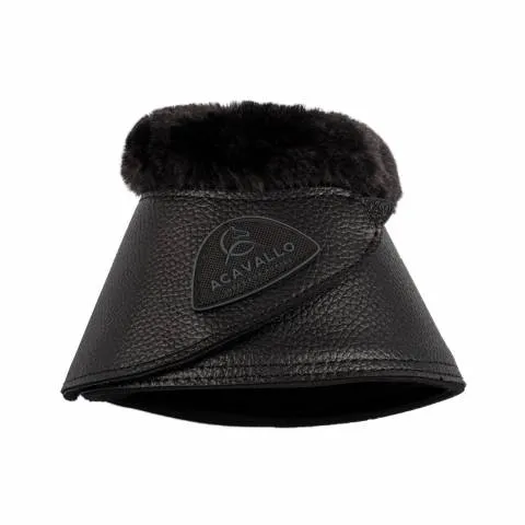 Commande En Gros Cloches en cuir et mouton synthtiques ACAVALLO - Confort et protection - Marron fonc - M
