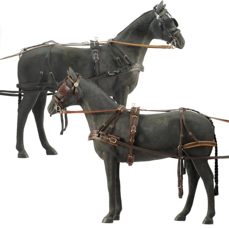 Acheter En Ligne DASLO – Harnais d&rsquo;Attelage 4 Roues Complet en Cuir COB NOUS CONSULTER