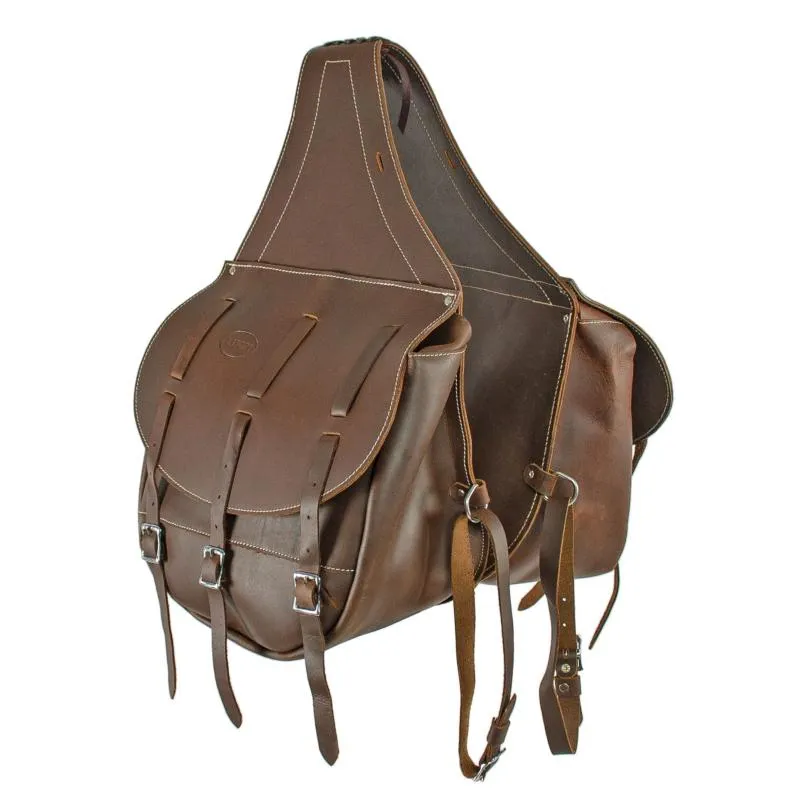Vente Directe LAKOTA - Sacoches de randonne en cuir huil 3 Boucles NOIR
