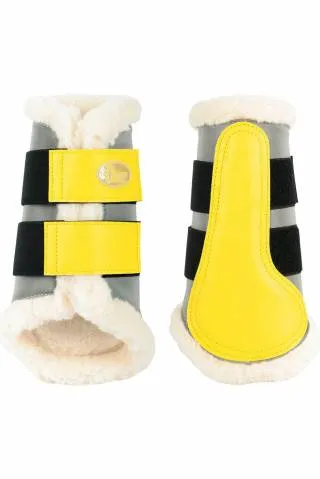 Paire de gutre double mouton et fluo rflchissant - jaune - XL Bon March