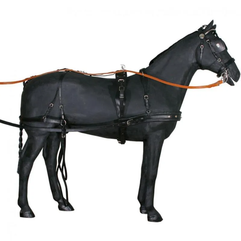 Livraison Express Harnais d&rsquo;Attelage Complet Cuir Renfort Nylon, TATTINI COB